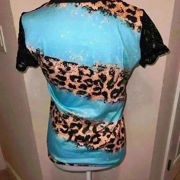 Multicolored Lace-Up T-Shirt with Cut Out Detail - Picture 2 of 2